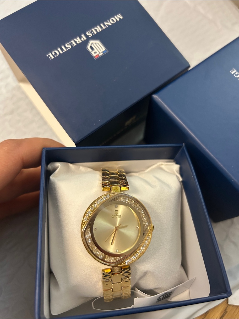 Invicta Montres Prestige Women's Gold-Tone Crystal Accent Watch